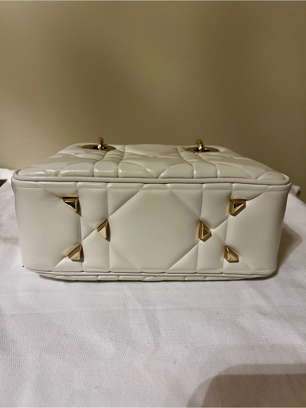 Christian Dior Lady 95.22 Mini White Calfskin Bag - Picture 3 of 8